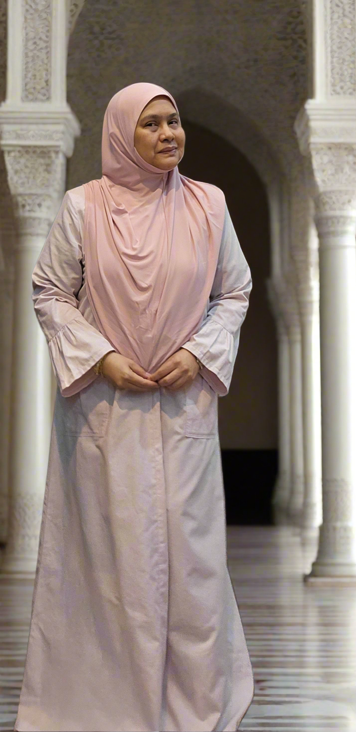 Jubah Cotton Ruffle Sleeve