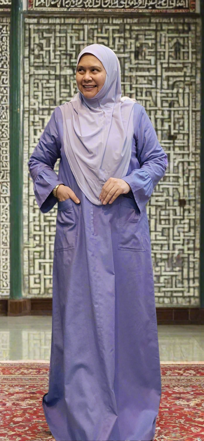 Jubah Cotton Ruffle Sleeve