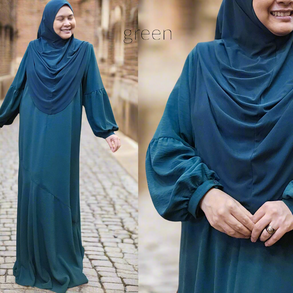 Jubah Puff Sleeves