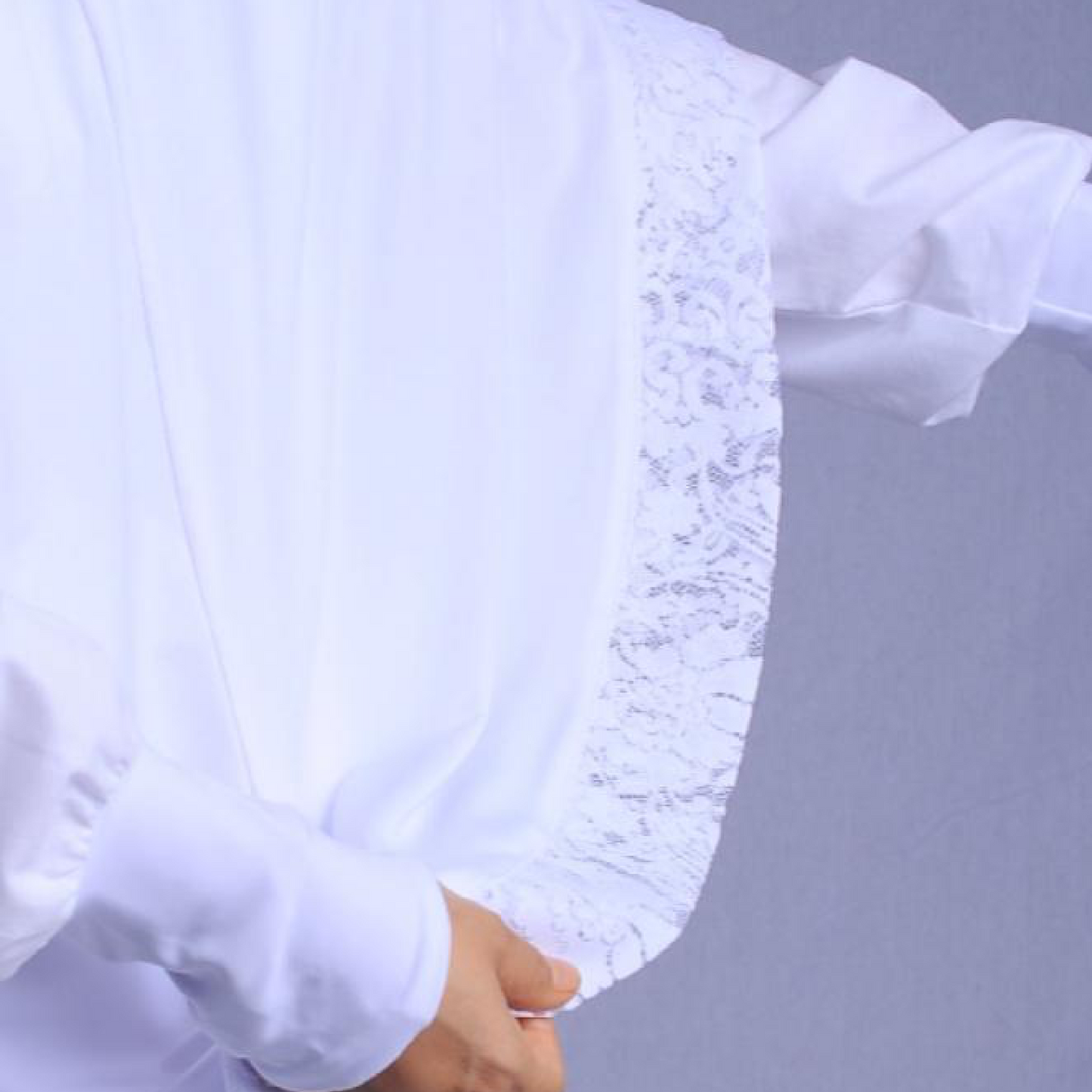 Tudung Haji Lace Border