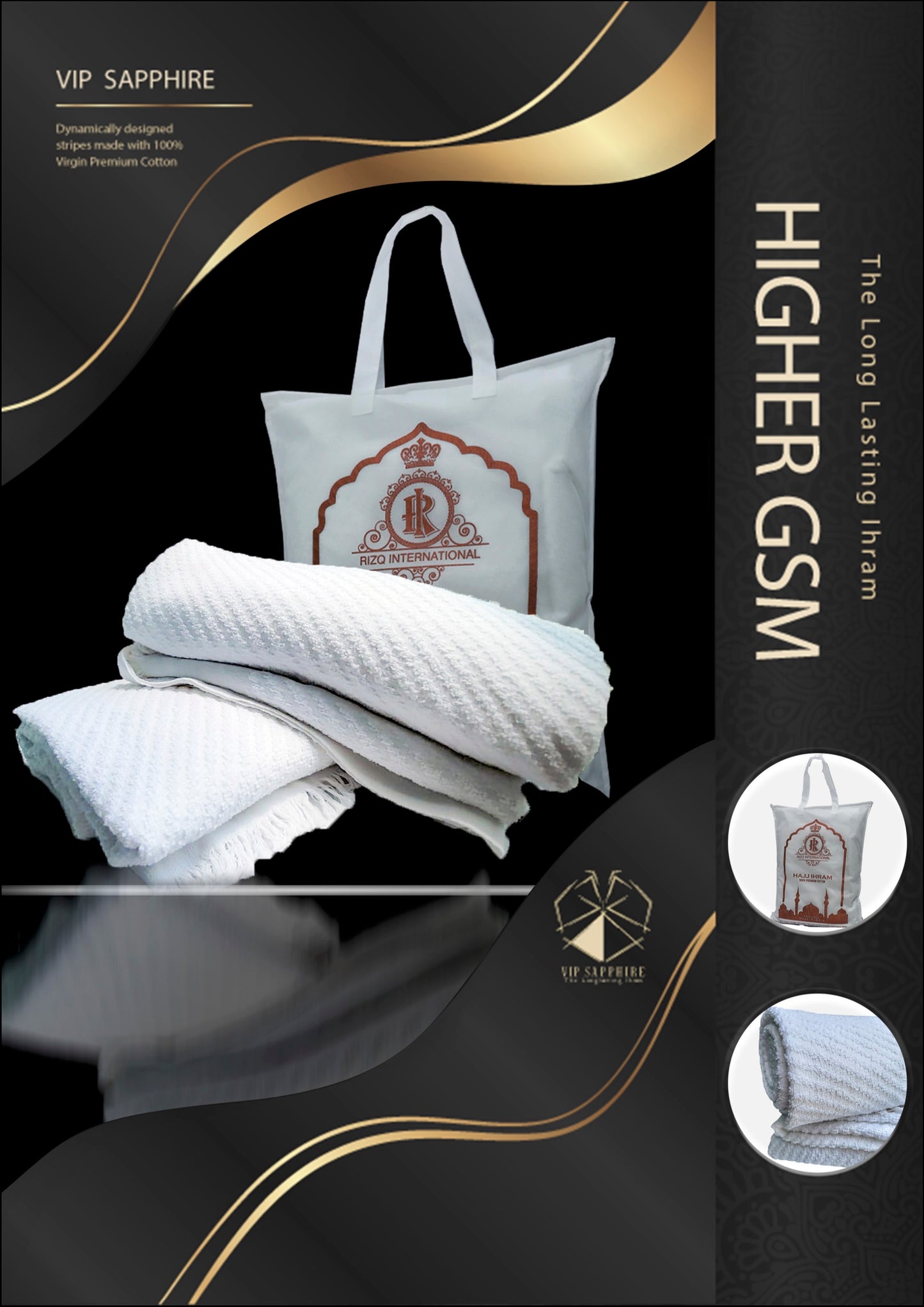 Premium Ihram - Sapphire / Topaz by Rizq International