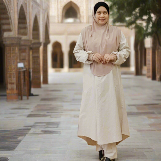 Ihram Pantsuit B ~ Cream Beige