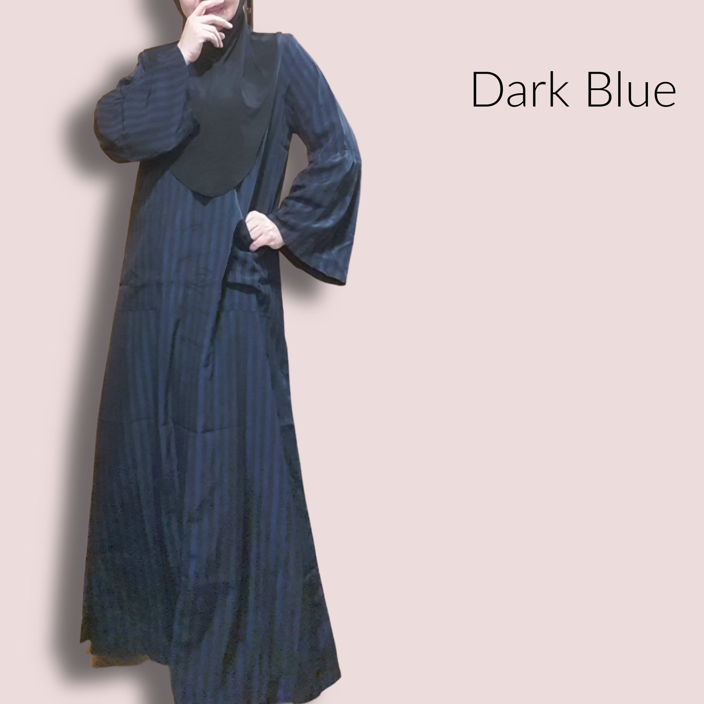 Jubah Stripe Poly Ruffle Sleeves