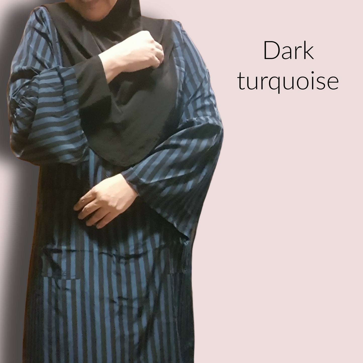 Jubah Stripe Poly Ruffle Sleeves