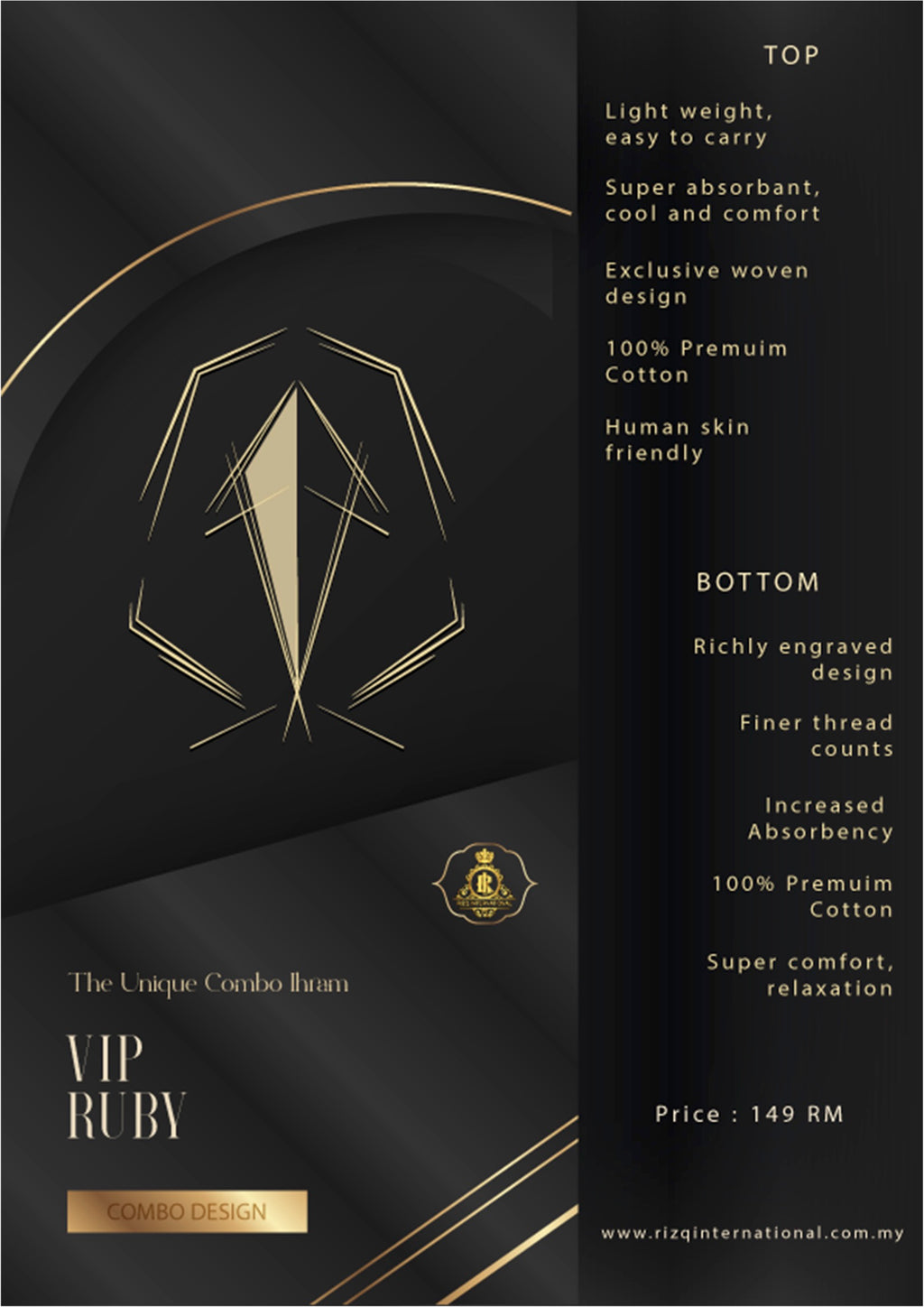 Premium Ihram - Ruby by Rizq International - MIx weight